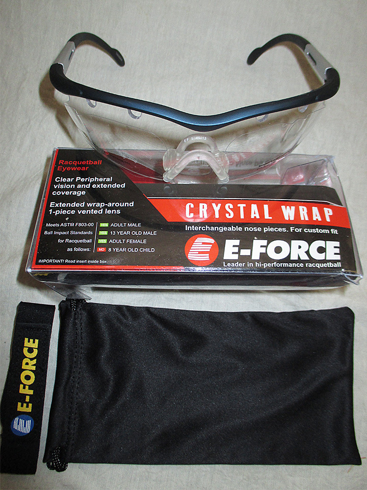 Racquetball Goggles Squah eyeguards E-Force Crystal Wrap