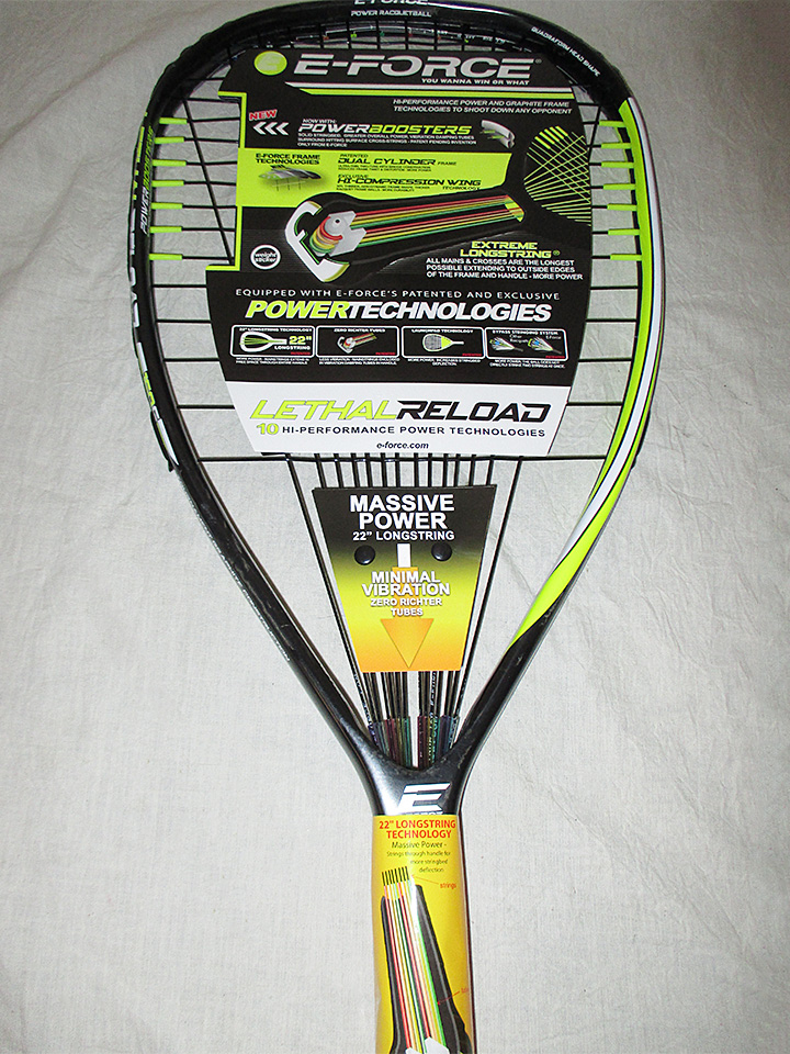 E-Force Lethal Reload 160 3 5/8" Racquetball racquet 1yr warranty 