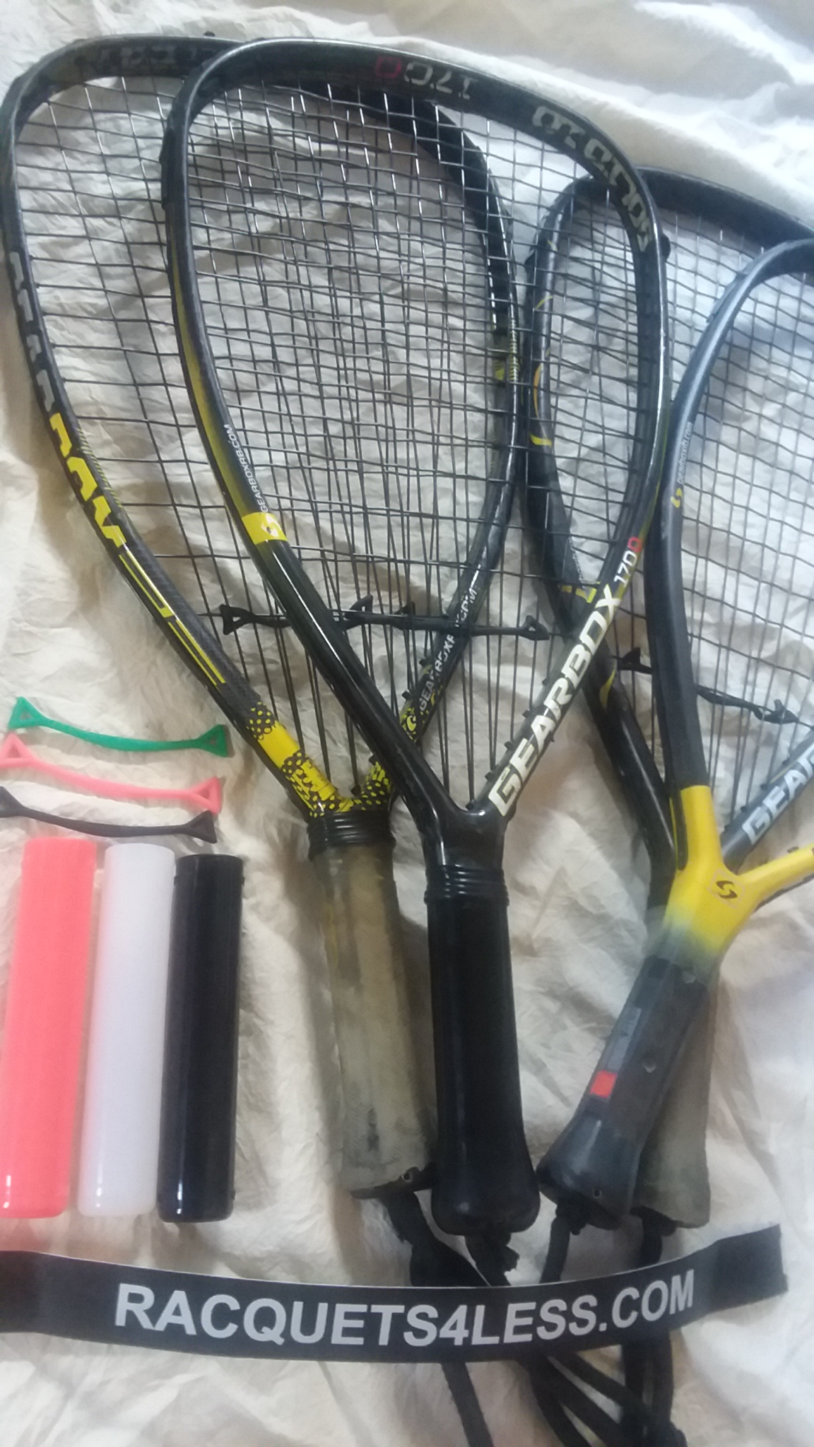 USED Gearbox Solid 1.0 quad yellow racquetball racquets