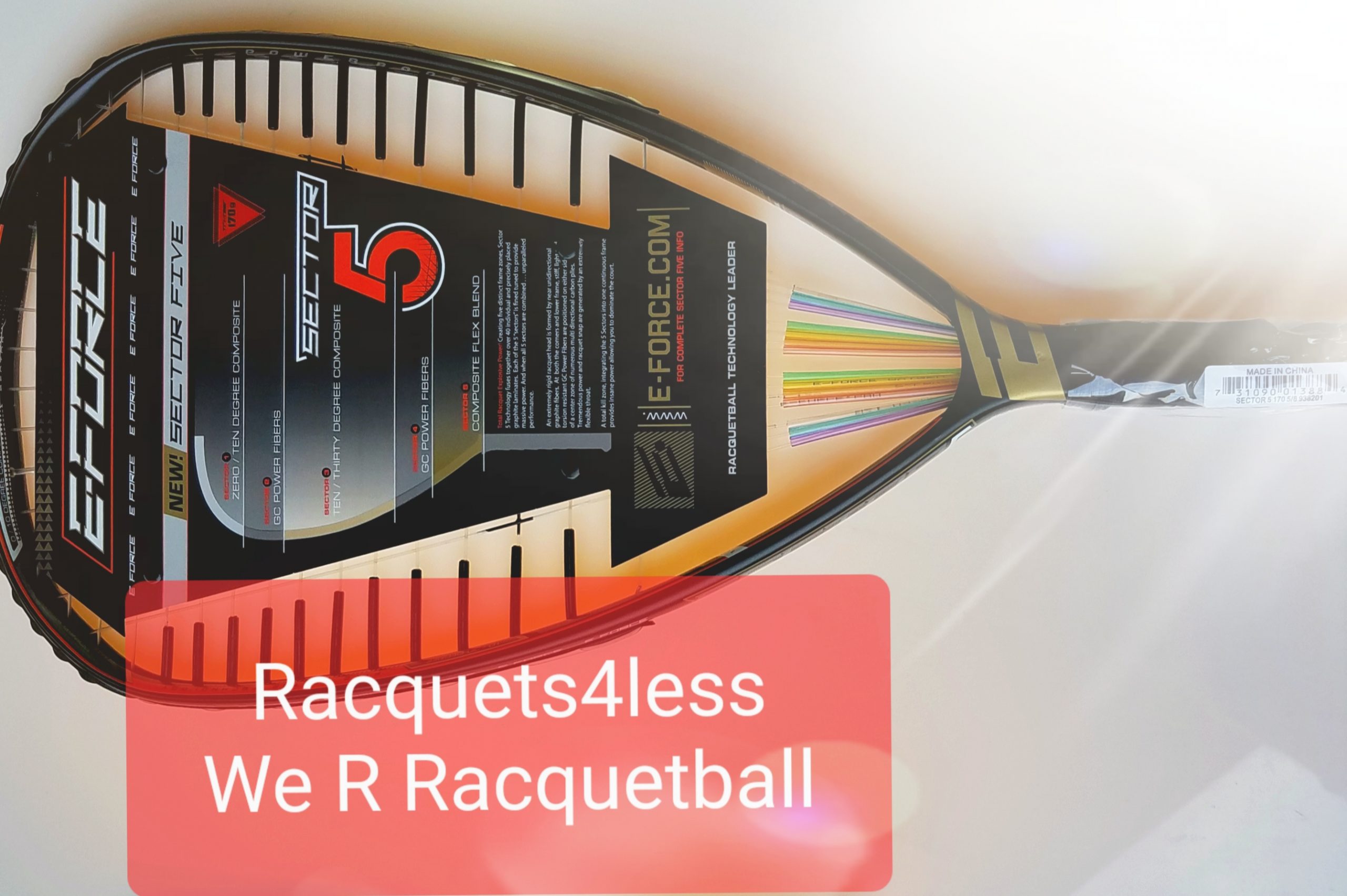 E-Force Apocalypse BETA 160 Racquetball Racquet 3 5/8 Grip Warranty from USA 